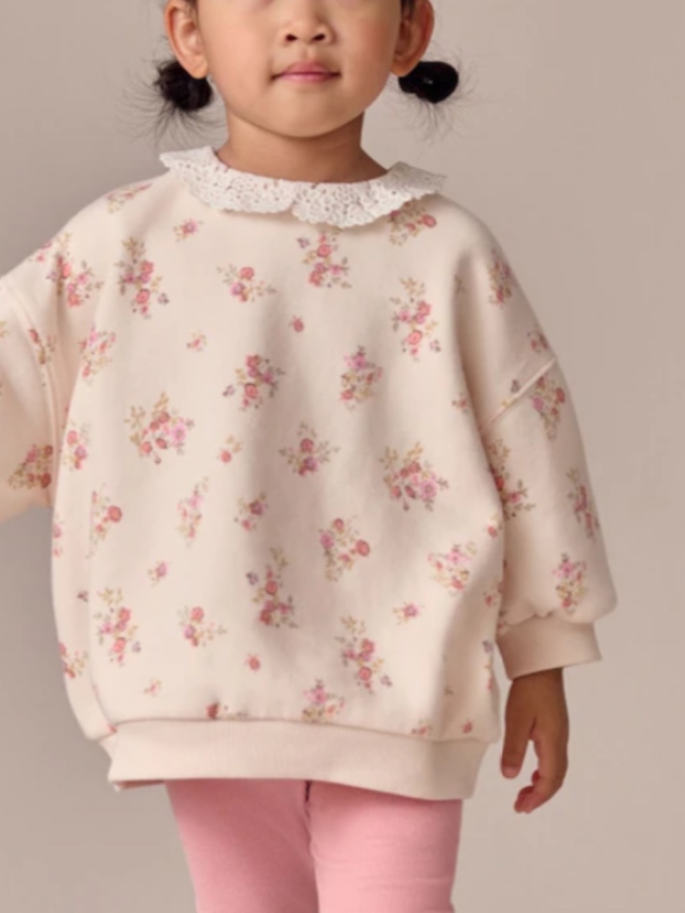Next Ditsy Floral Sweatshirt in Light Pink Sz 2-3yrs EUC $38R - Picture 3 of 10